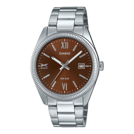 CASIO MTP-1302DD-5AV BROWN 38.5MM QUARTZ ANALOG WATCH