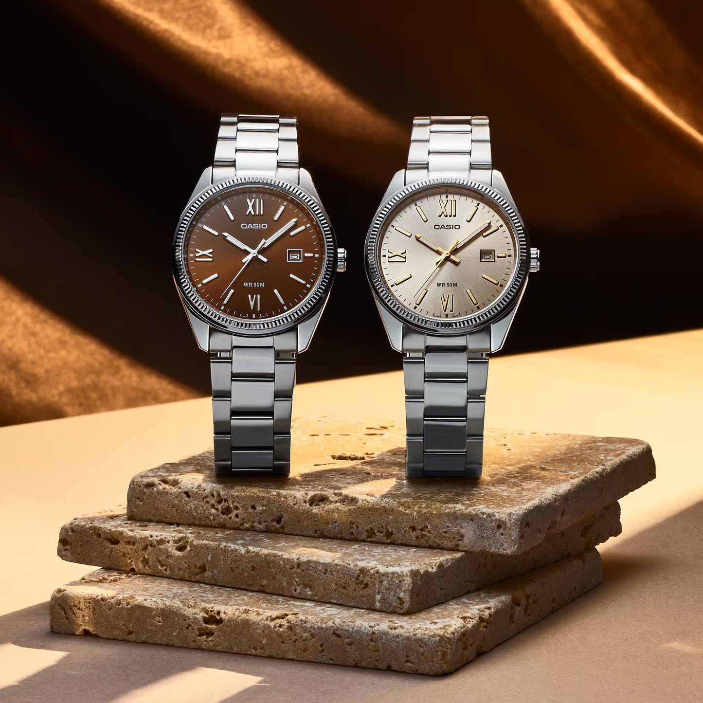 CASIO MTP-1302DD-5AV BROWN 38.5MM QUARTZ ANALOG WATCH