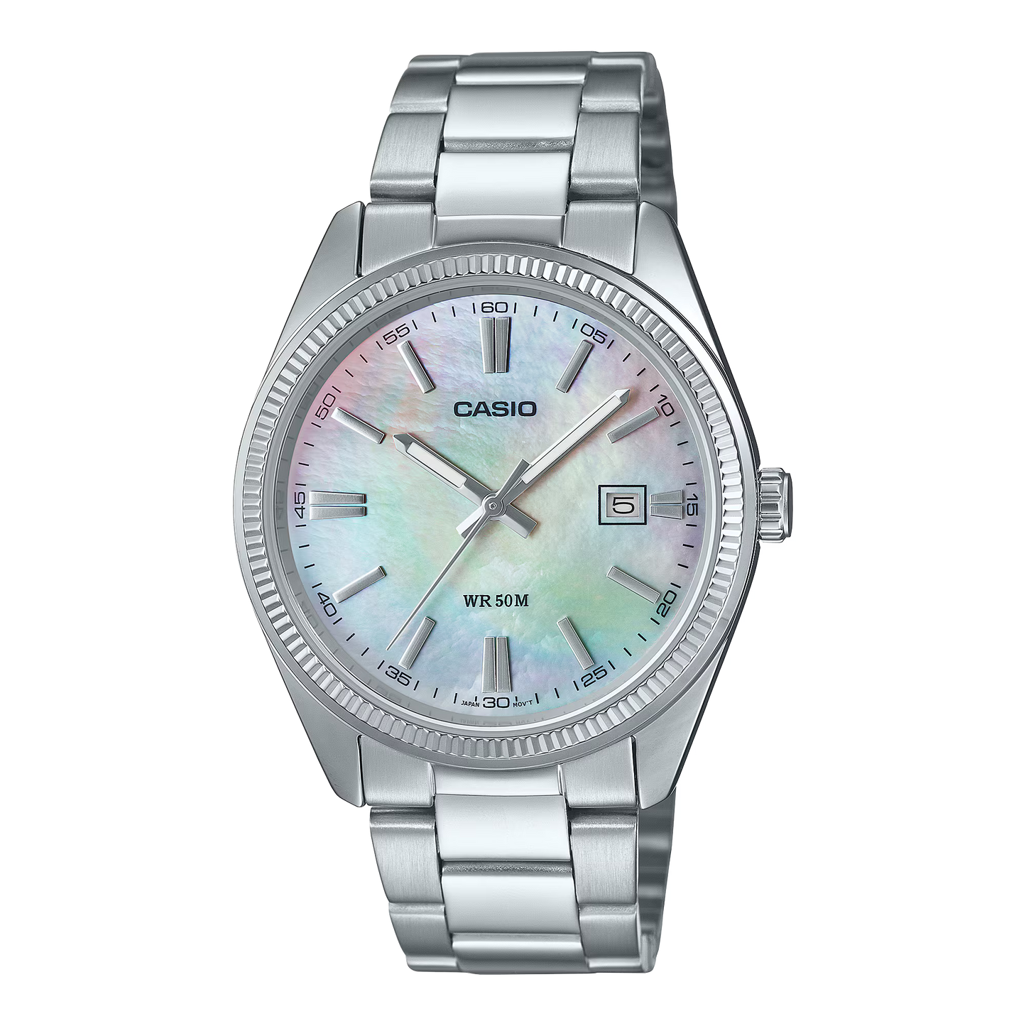 CASIO MTP-1302DS-7AV MTP-1302DS-7A MOP 38.5MM QUARTZ ANALOG WATCH