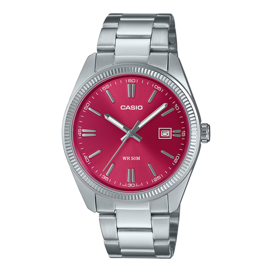 CASIO MTP-1302PD-4AV RED 38.5MM QUARTZ ANALOG WATCH