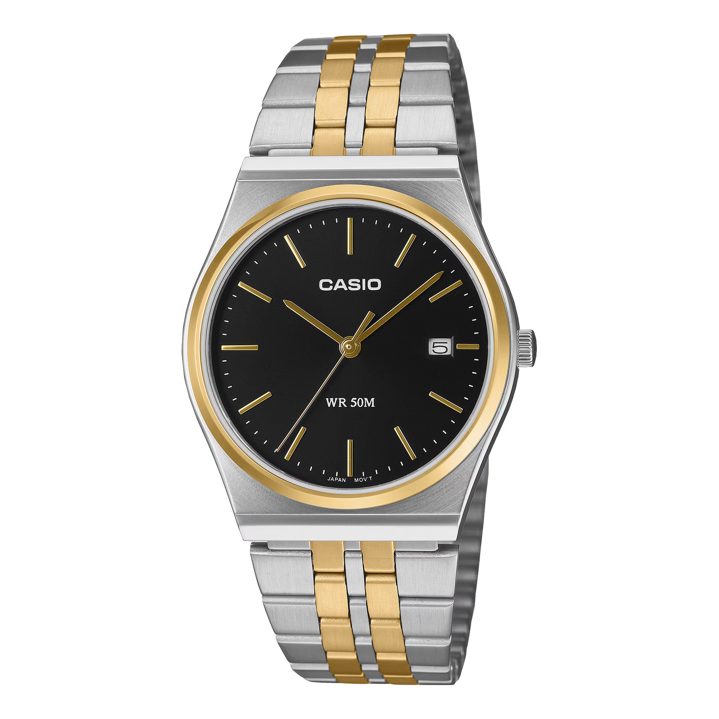 CASIO MTP-B145SG-1AV TWO-TONE BLACK DIAL 35MM QUARTZ ANALOG WATCH