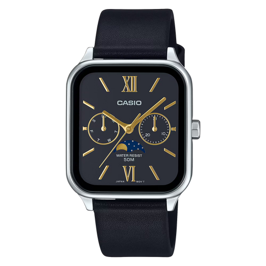 CASIO  MTP-M305L-1A2V MOONPHASE QUARTZ ANALOG WATCH