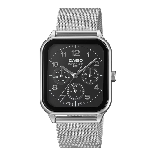CASIO MTP-M306M-1AV NEW QUARTZ ANALOG BLACK DIAL MEN'S WATCH