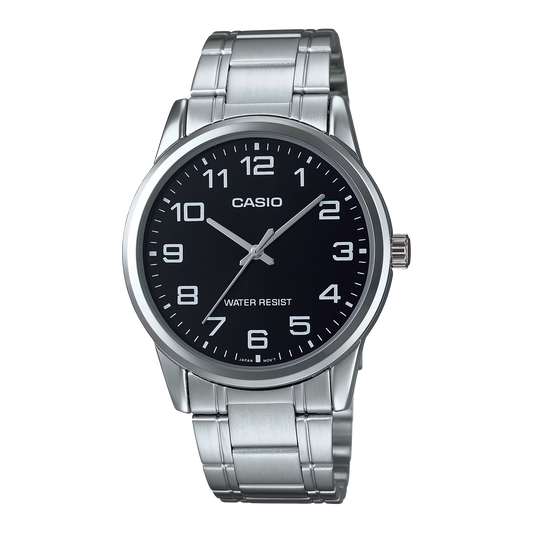 CASIO MTP-V001D-1B BLACK DIAL 38MM QUARTZ ANALOG WATCH