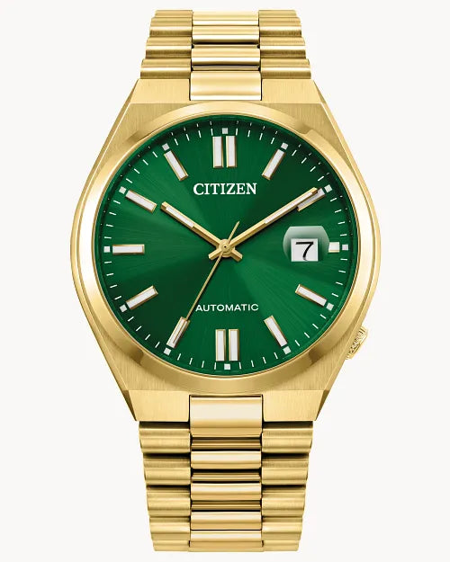 CITIZEN NJ0152-51X TSUYOSA AUTOMATIC GREEN DIAL GOLD TONE MEN'S WATCH