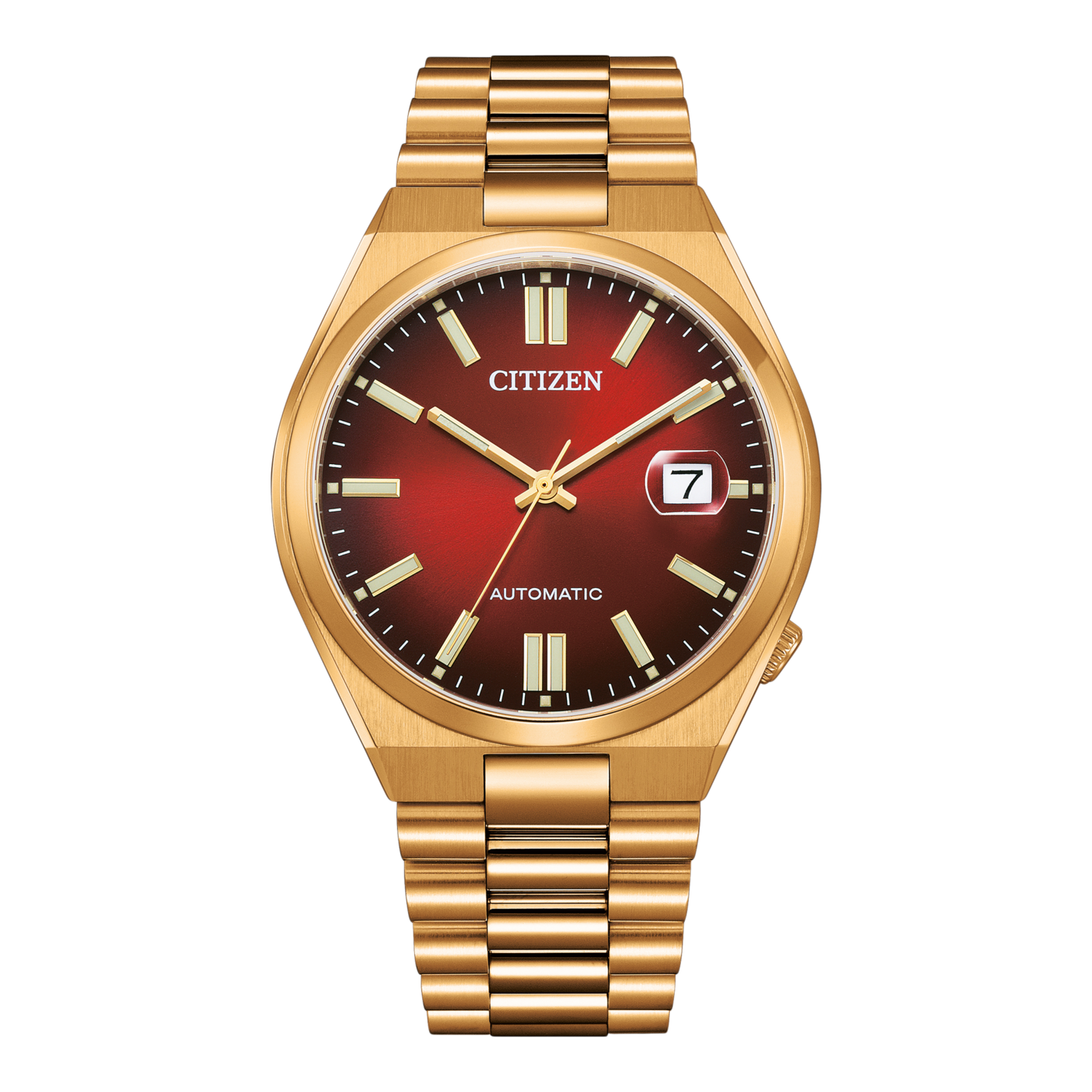 CITIZEN NJ0153-82X TSUYOSA AUTOMATIC BURGUNDY / RED DIAL ROSE GOLD WATCH