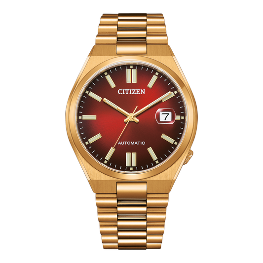 CITIZEN NJ0153-82X TSUYOSA AUTOMATIC BURGUNDY / RED DIAL ROSE GOLD WATCH