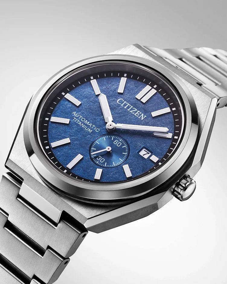 CITIZEN NJ0180-80L "ZENSHIN" AUTOMATIC SUPER TITANIUM BLUE DIAL WATCH