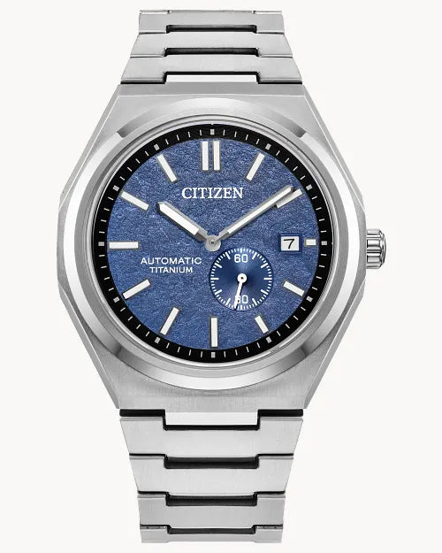 CITIZEN NJ0180-80L "ZENSHIN" AUTOMATIC SUPER TITANIUM BLUE DIAL WATCH