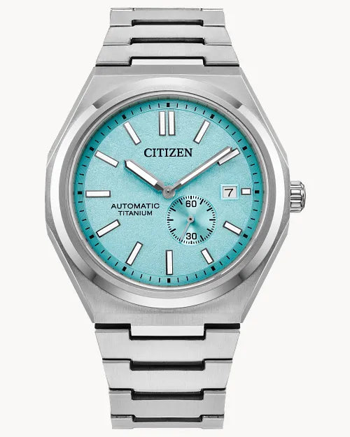 CITIZEN NJ0180-80M "ZENSHIN" AUTOMATIC SUPER TITANIUM LIGHT GREEN DIAL WATCH