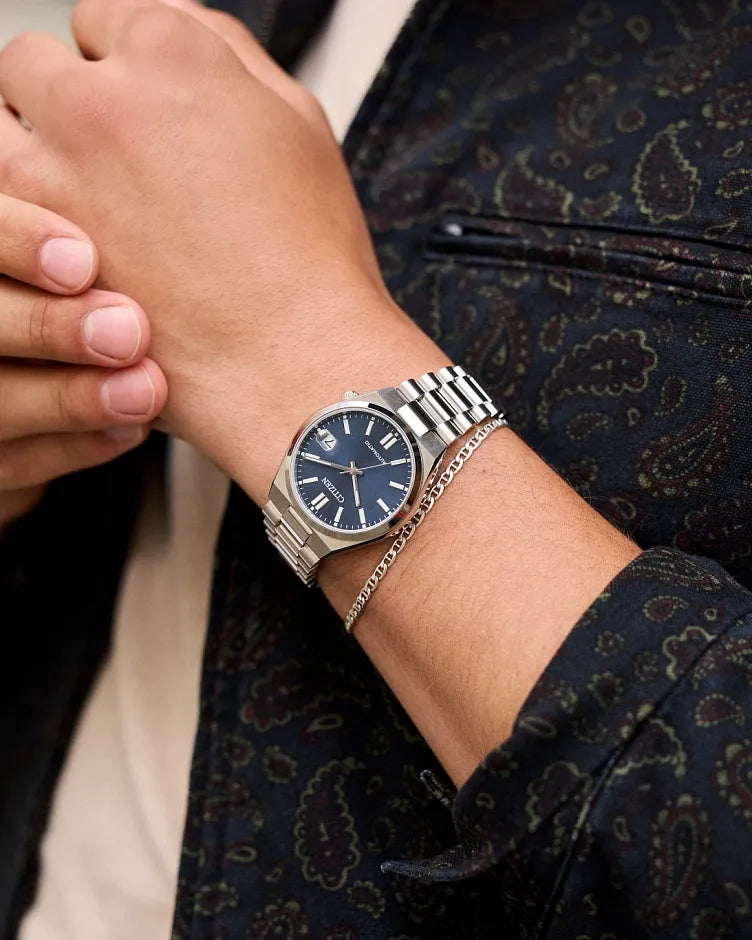 CITIZEN NJ0200-50M TSUYOSA AUTOMATIC NAVY BLUE DIAL 37MM WATCH