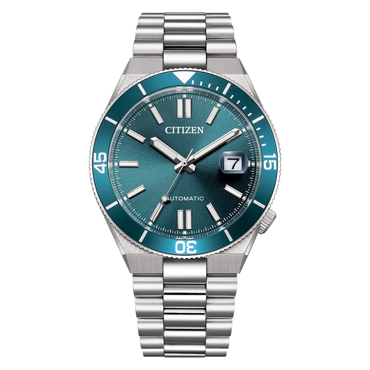 CITIZEN NJ0231-56L "TSUYOSA SHORE" AUTOMATIC SUNRAY BLUE DIAL WATCH