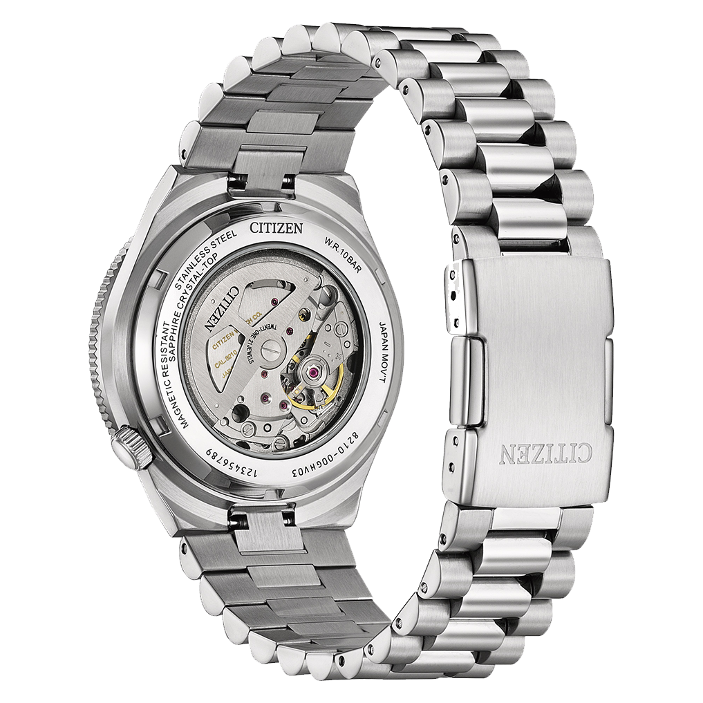 CITIZEN NJ0231-56L "TSUYOSA SHORE" AUTOMATIC SUNRAY BLUE DIAL WATCH