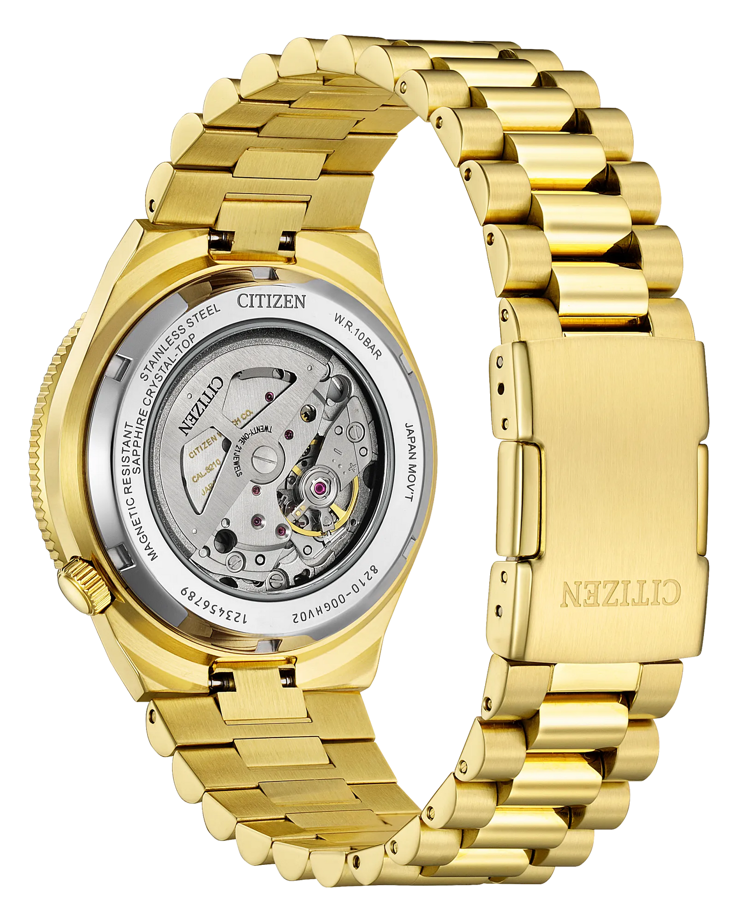 CITIZEN NJ0232-53X "TSUYOSA SHORE" GOLD TONE GREEN DIAL MEN'S WATCH