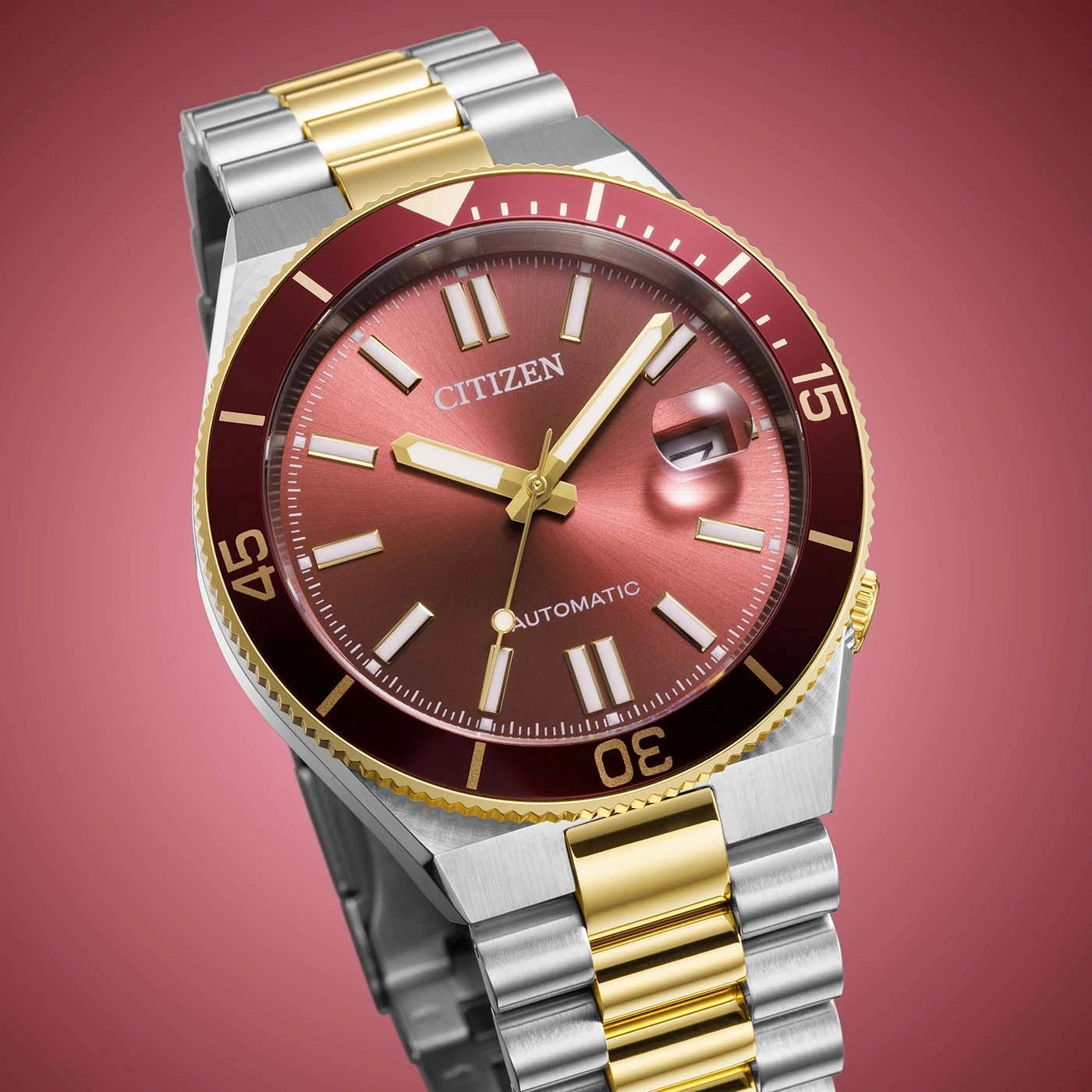 CITIZEN NJ0234-58X "TSUYOSA SHORE" TWO-TONE RED DIAL MEN'S WATCH