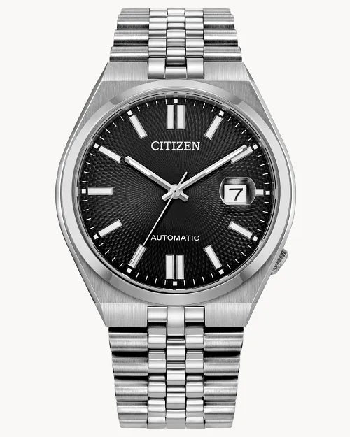 CITIZEN NK0020-55E "TSUYOSA 60" AUTOMATIC BLACK DIAL MENS WATCH