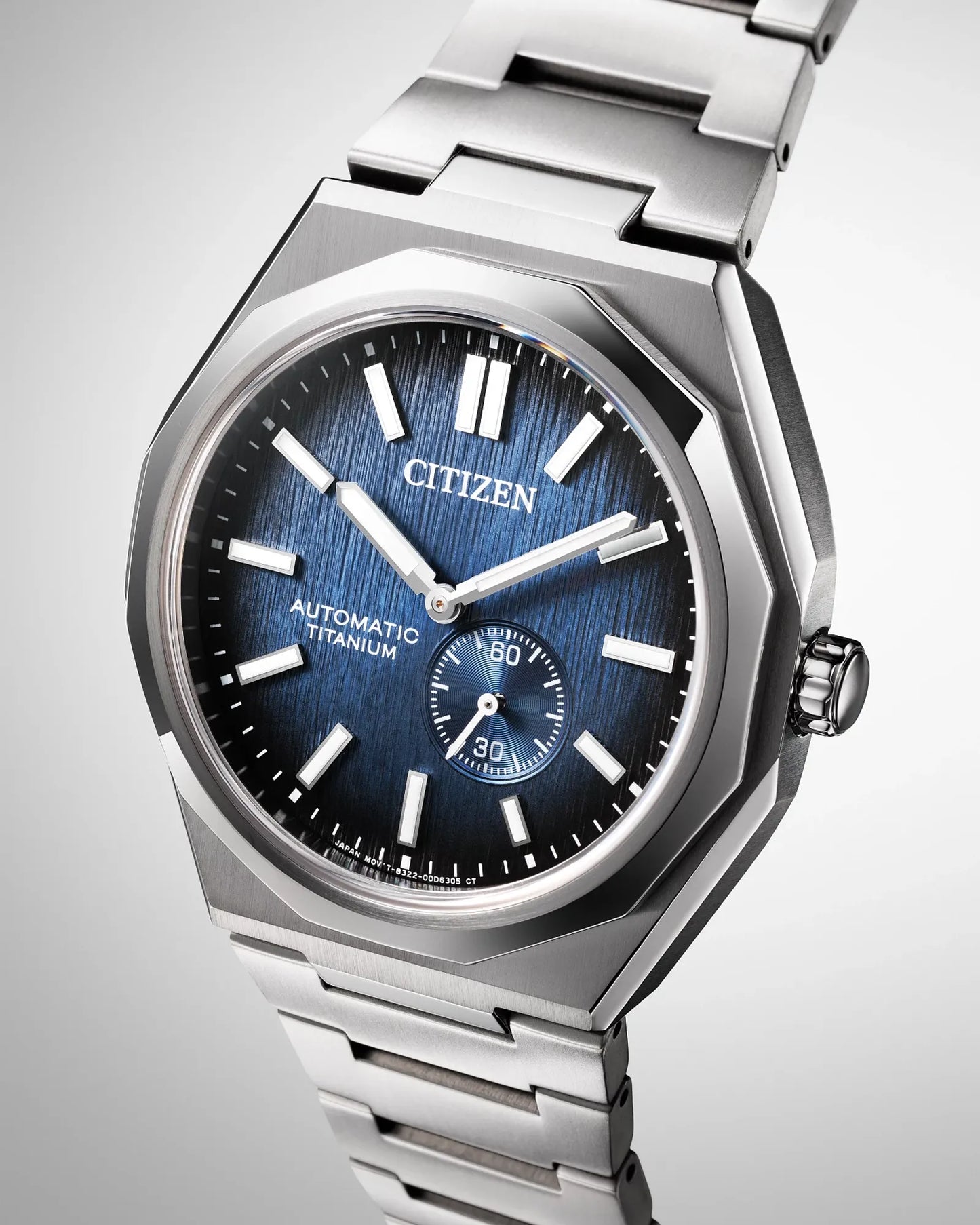 CITIZEN NK5020-58M "ZENSHIN 60" AUTOMATIC TITANIUM NAVY BLUE DIAL WATCH