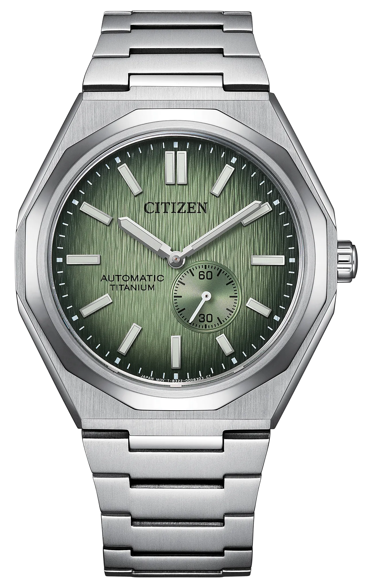 CITIZEN NK5020-58X "ZENSHIN 60" AUTOMATIC TITANIUM GREEN DIAL WATCH