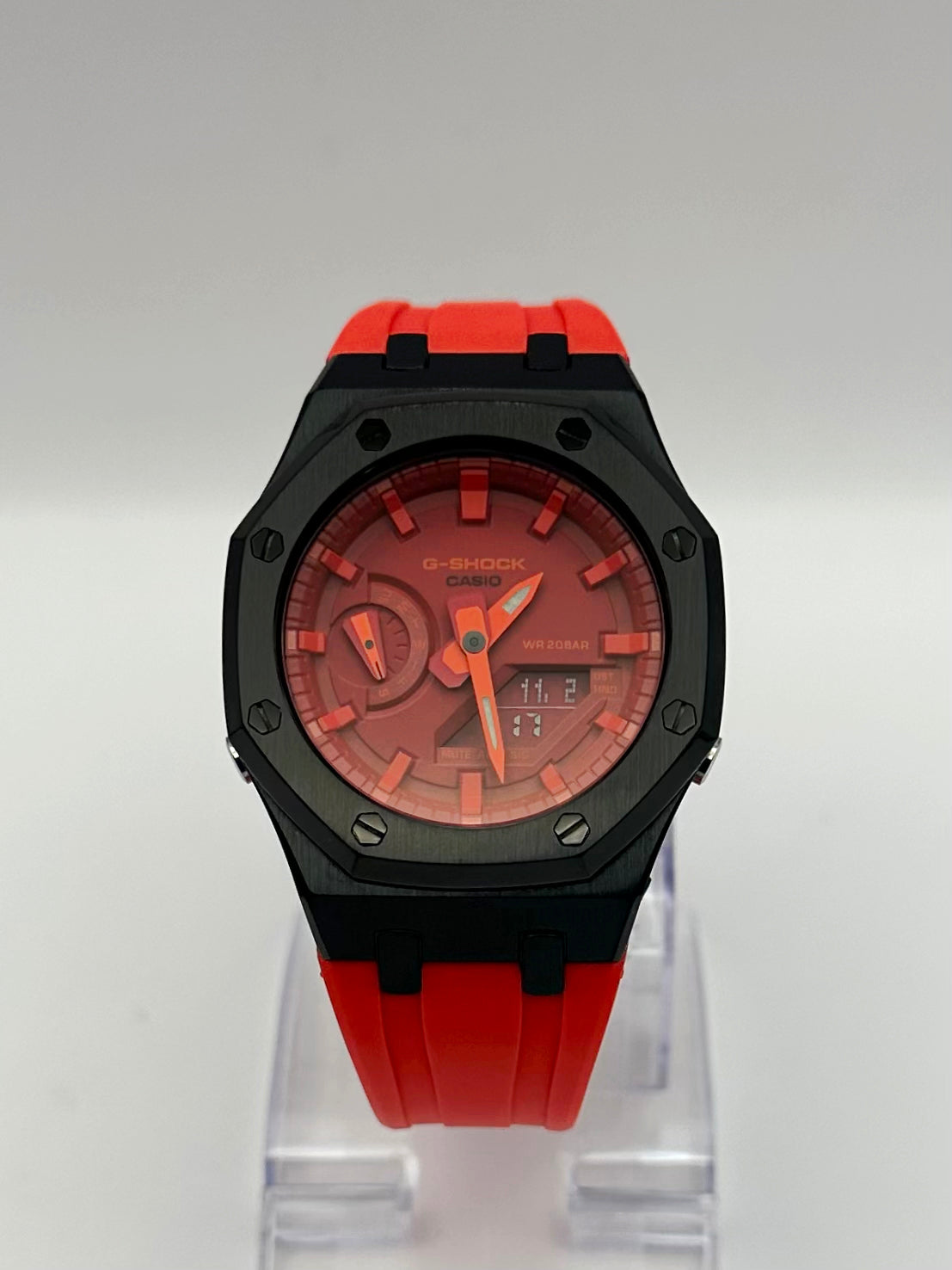 CASIOAK RED / BLACK PVD G-SHOCK MOD GA2100 GA-2100 MEN’S WATCH