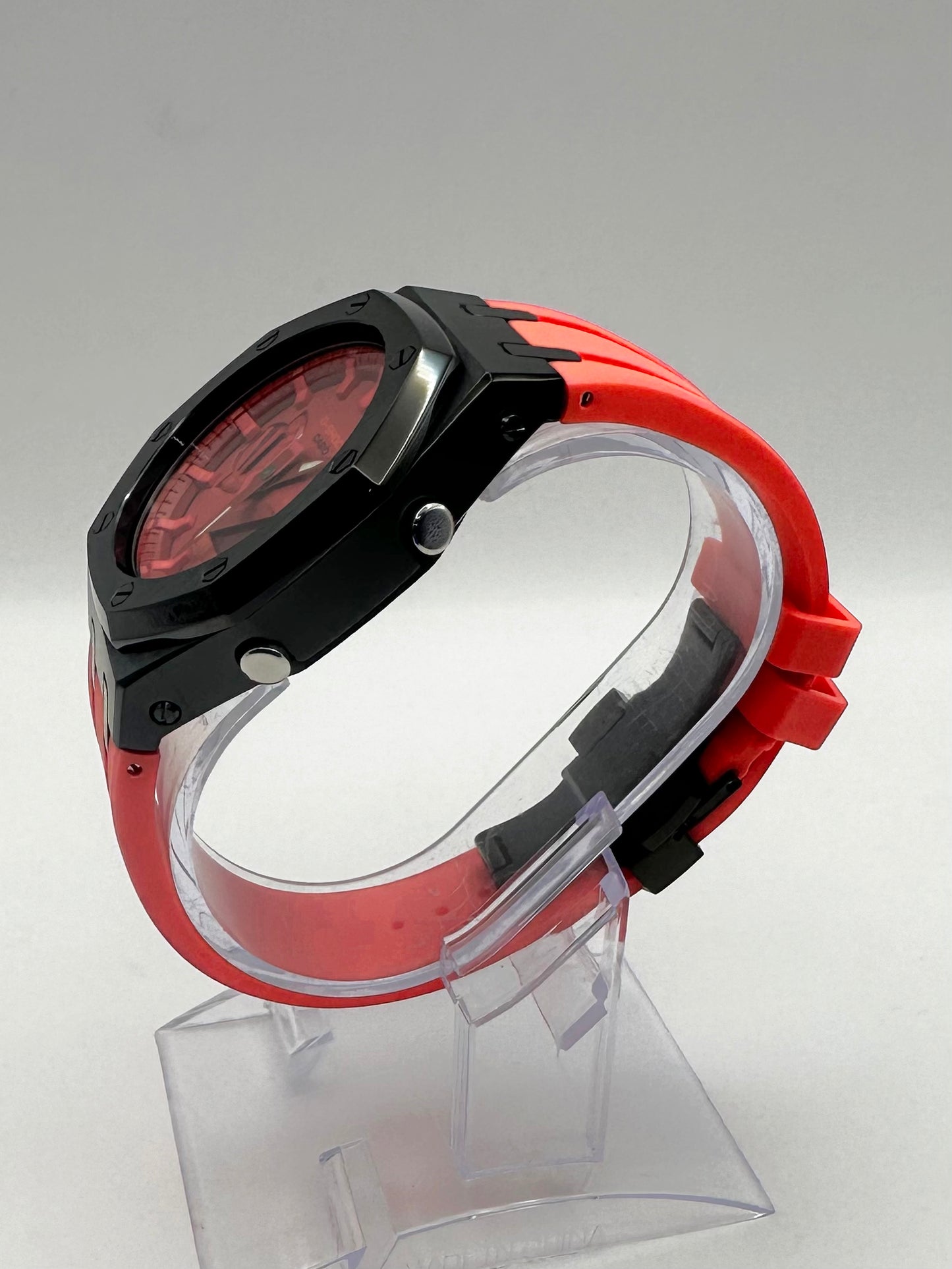 CASIOAK RED / BLACK PVD G-SHOCK MOD GA2100 GA-2100 MEN’S WATCH