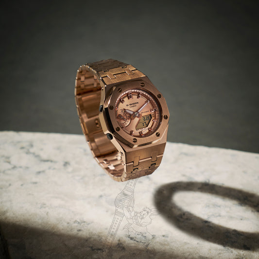 CASIOAK ROSE GOLD G-SHOCK MOD GMA-S2100 WOMEN’S / MID-SIZE WATCH