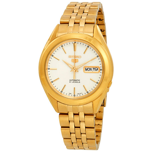 SEIKO 5 SNKL26K1 SNKL26 AUTOMATIC STAINLESS STEEL GOLD WATCH