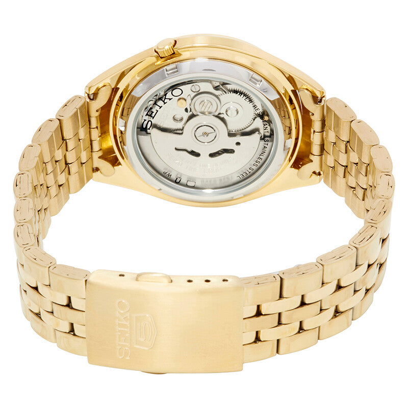 SEIKO 5 SNKL26K1 SNKL26 AUTOMATIC STAINLESS STEEL GOLD WATCH
