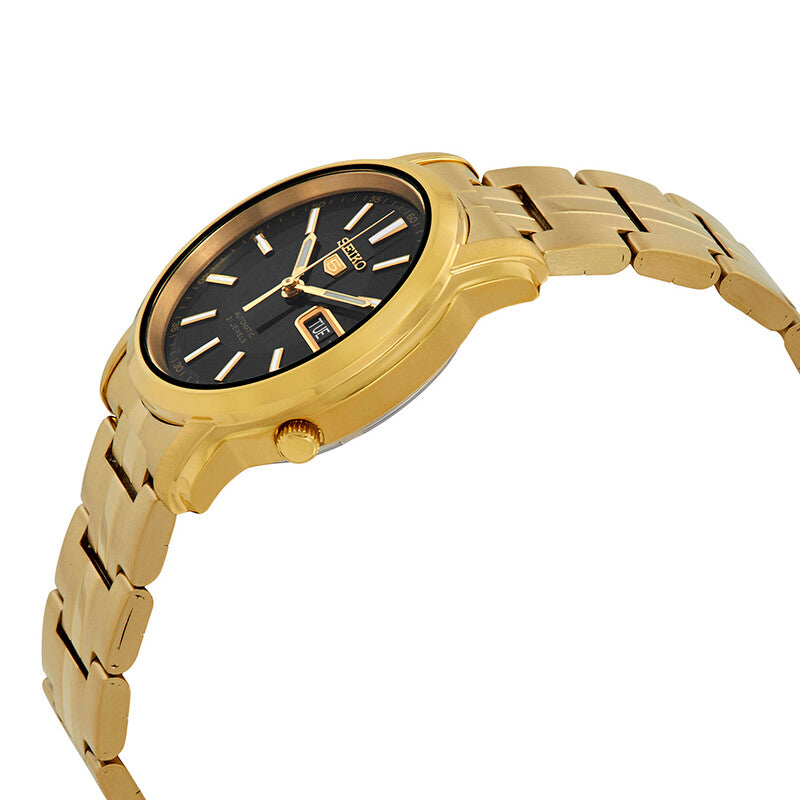 SEIKO 5 SNKL88K1 SNKL88 AUTOMATIC BLACK DIAL GOLD WATCH