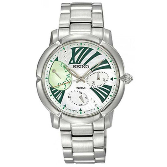 SEIKO CRITERIA SNT879P1 QUARTZ CHRONOGRAPH WHITE DIAL WOMEN'S WATCH