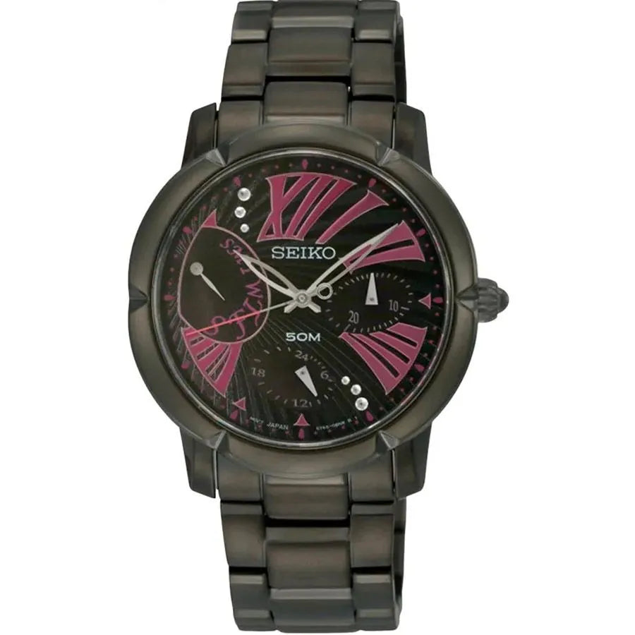 SEIKO CRITERIA SNT881P1 QUARTZ CHRONOGRAPH PURPLE / BLACK WOMEN'S WATCH