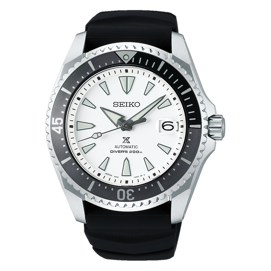 SEIKO SPB191J1 SPB191 SHOGUN TITANIUM WHITE DIAL DIVER'S WATCH