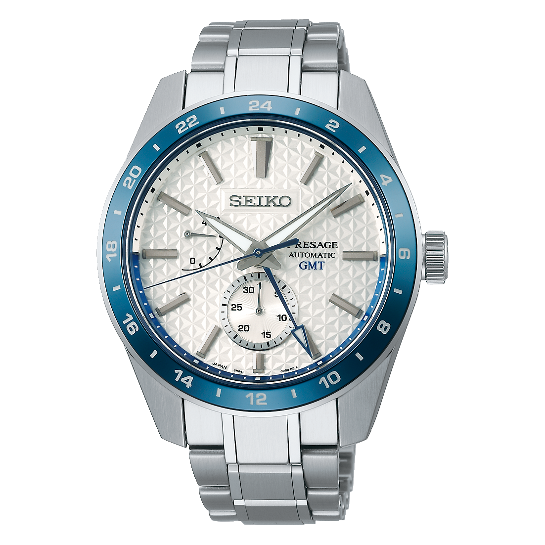 SEIKO PRESAGE SPB223J1 SHARP EDGED GMT WHITE ASANOHA DIAL MEN'S WATCH