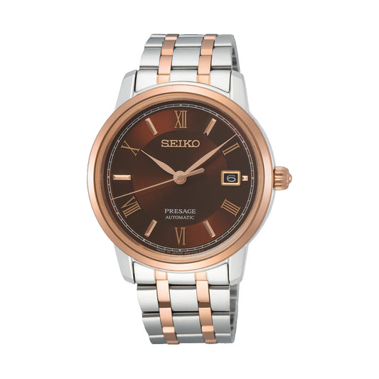 SEIKO PRESAGE SRPF28J1 SRPF28 BRONZE / TWO-TONE MEN'S WATCH