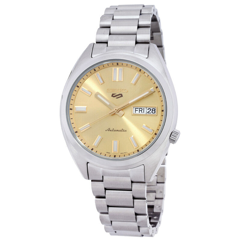 SEIKO 5 SRPL59K1 SRPL59 SNXS AUTOMATIC SUNBURST GOLD DIAL WATCH
