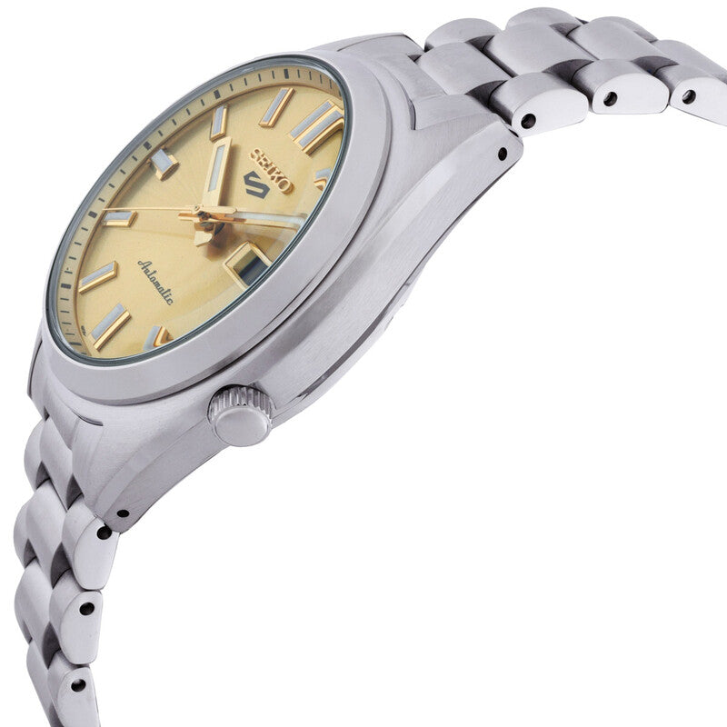 SEIKO 5 SRPL59K1 SRPL59 SNXS AUTOMATIC SUNBURST GOLD DIAL WATCH