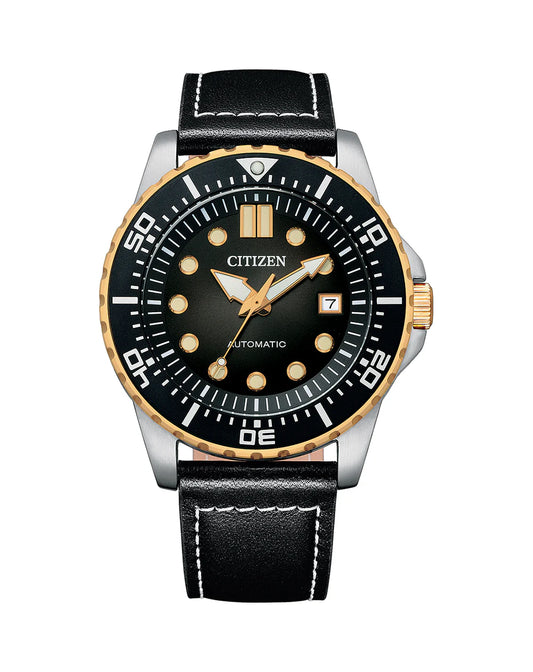 CITIZEN NJ0176-10E AUTOMATIC TWO-TONE BLACK DIAL WATCH