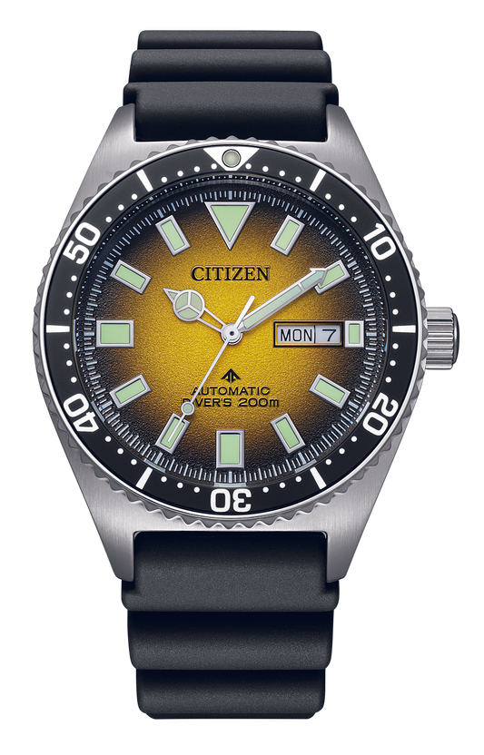 CITIZEN PROMASTER NY0120-01X AUTOMATIC YELLOW DIAL DIVE WATCH