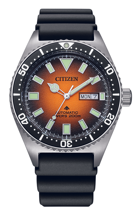 CITIZEN PROMASTER NY0120-01Z AUTOMATIC ORANGE DIAL DIVE WATCH